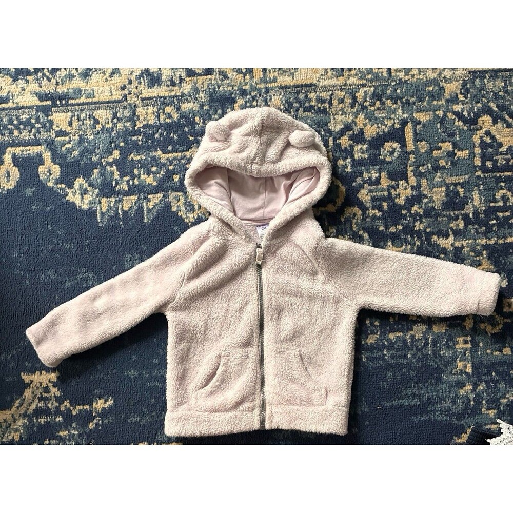 Carter’s 24M Sherpa Fleece Bear Ear Hooded Jacket – Blush Pink